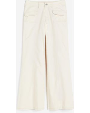 H&M Weite Twillhose - Natur