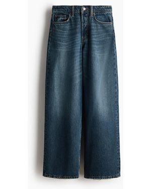 H&M Baggy Regular Waist Jeans - Blau