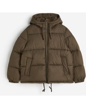 H&M Pufferjacke mit Kapuze - Braun