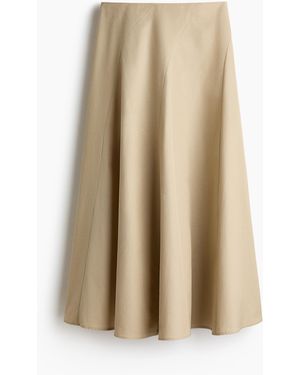 H&M Ausgestellter Baumwolljupe - Natur