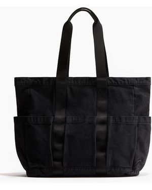 H&M Shopper aus Baumwollcanvas - Schwarz