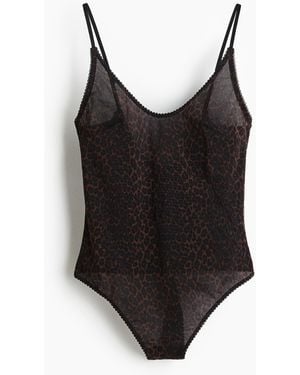 H&M Tangabody aus Mesh - Schwarz