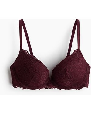 H&M Kanten Superpush-up Bh - Rood