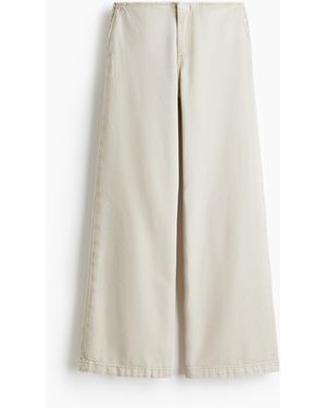 H&M Weite Denimhose - Weiß