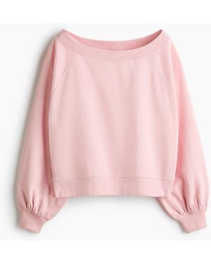 H&M Off-the-shouldersweater - Roze