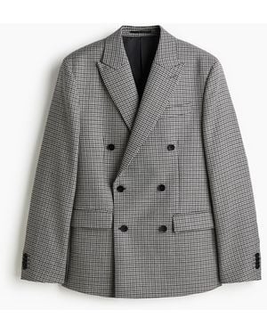 H&M Wollsakko in Regular Fit - Grau