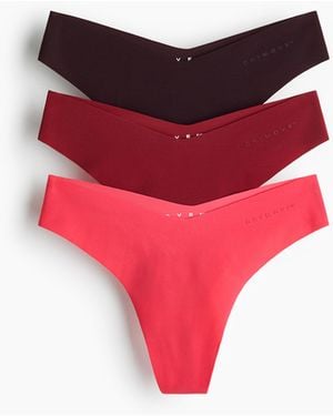 H&M 3er-Pack Sport-Tangas mit DryMove - Rot