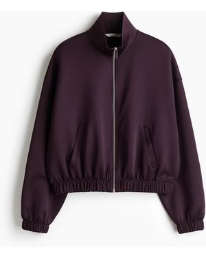 H&M Fein gerippte Trainingsjacke - Lila