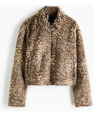 H&M Flauschige Jacke - Braun