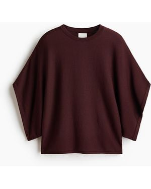 H&M Kastiges Feinstrickshirt - Rot