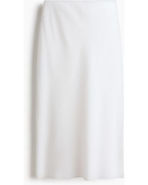 H&M Slip-on Rok Van Linnenmix - Wit
