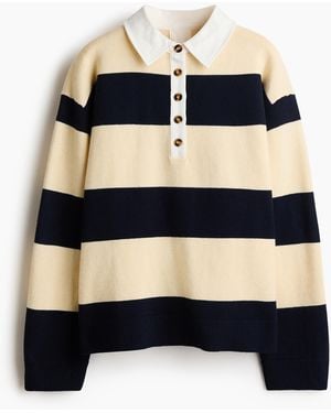 H&M Pullover mit Kragen - Schwarz