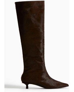 H&M Leren Laarzen Met Kittenheel - Bruin