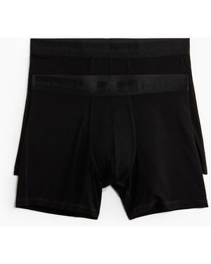 H&M 2er-Pack Halblange Trunks mit Lycra® - Schwarz