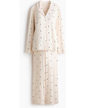 H&M MAMA Pyjama aus Baumwolle - Weiß