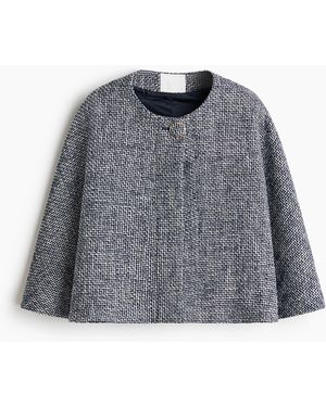 H&M Textured cape jacket - Grau