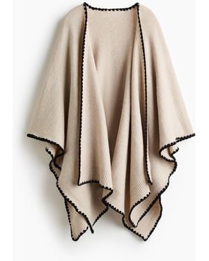 H&M Gestricktes Cape - Natur