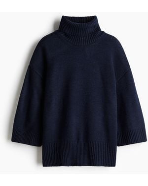 H&M Fijngebreide Coltrui - Blauw