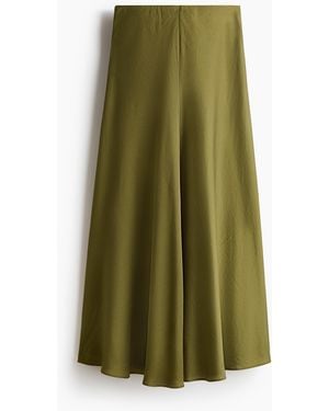 H&M Satijnen Maxirok - Groen