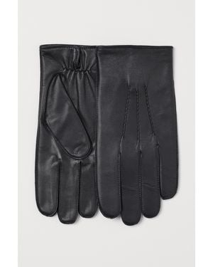 H&M Lederhandschuhe - Schwarz