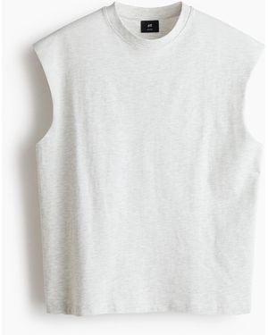 H&M Baumwoll-Tanktop in Relaxed Fit - Weiß