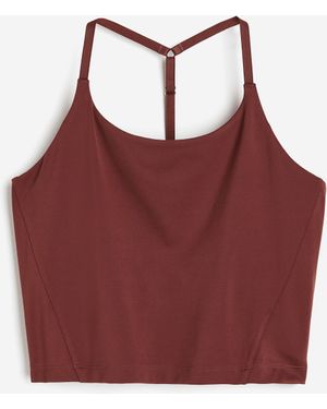 H&M Cropped Sport-Tanktop aus SoftMoveTM - Rot