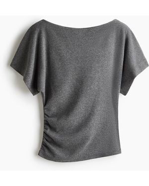 H&M Gestricktes Shirt mit Fledermausärmeln - Grau
