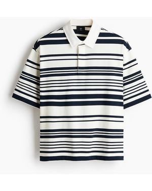 H&M Poloshirt aus Baumwolle in Loose Fit - Blau