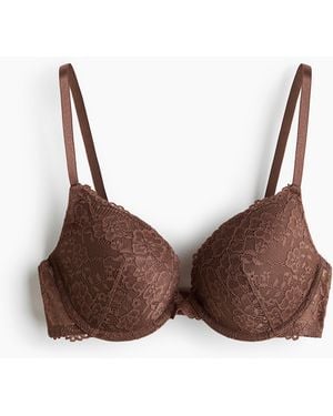 H&M Kanten Push-up Bh - Bruin