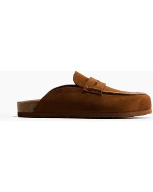 H&M Pantoletten - Braun
