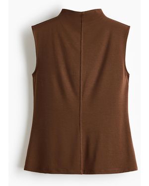 H&M Turtleneck-Top aus Modalgemisch - Braun