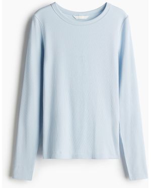 H&M Geripptes Shirt - Blau