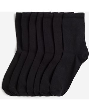 H&M 7er-Pack Socken - Schwarz