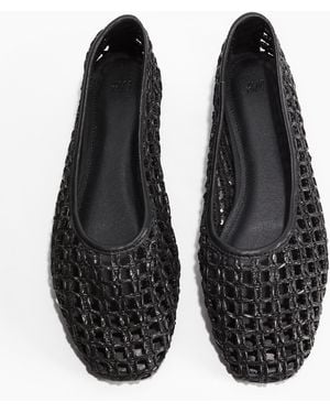 H&M Ballerinas aus Stroh - Schwarz
