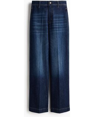 H&M Wide High Jeans - Blauw