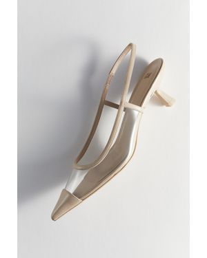 H&M Transparente Slingbacks - Grau
