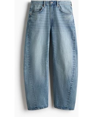 H&M Loose Barrel Jeans - Blau