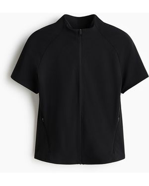 H&M Short-sleeved jacket with SculptMove - Schwarz