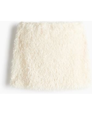 H&M Fluffy mini skirt - Natur