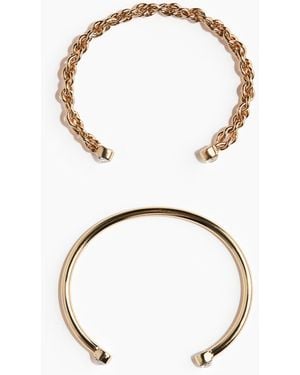 H&M 2er-Pack Manschettenarmreife - Mettallic