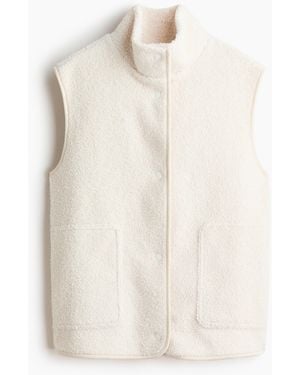 H&M Weste aus Teddyfleece - Weiß