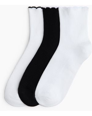 H&M 3er-Pack Kurzsocken - Schwarz