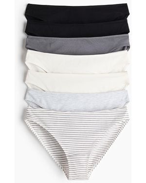 H&M 7er-Pack Baumwollslips - Weiß