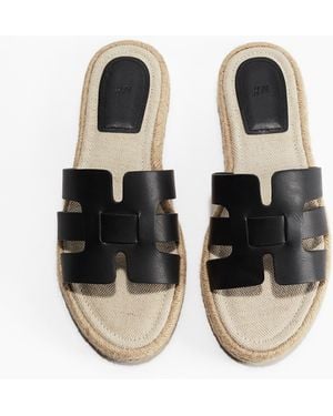 H&M Espadrille-Sandalen - Schwarz