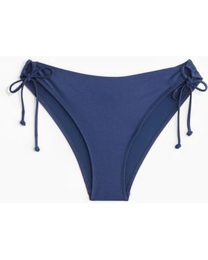 H&M Cheeky Tie-Tanga Bikinihose - Blau