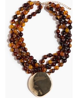 H&M Perlenkette mit Anhänger - Braun