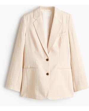 H&M Einreihiger Twillblazer - Natur