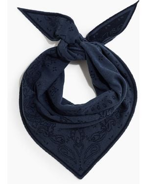 H&M Dreieckstuch in Jacquardstrick - Blau