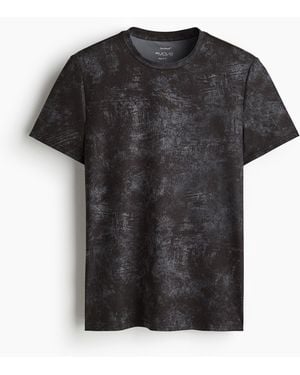 H&M Sportshirt mit DryMoveTM in Regular Fit - Schwarz