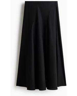 H&M Flared Katoenen Rok - Zwart